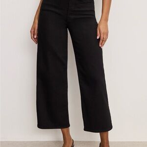 Good American Black Palazzo Crop Pants